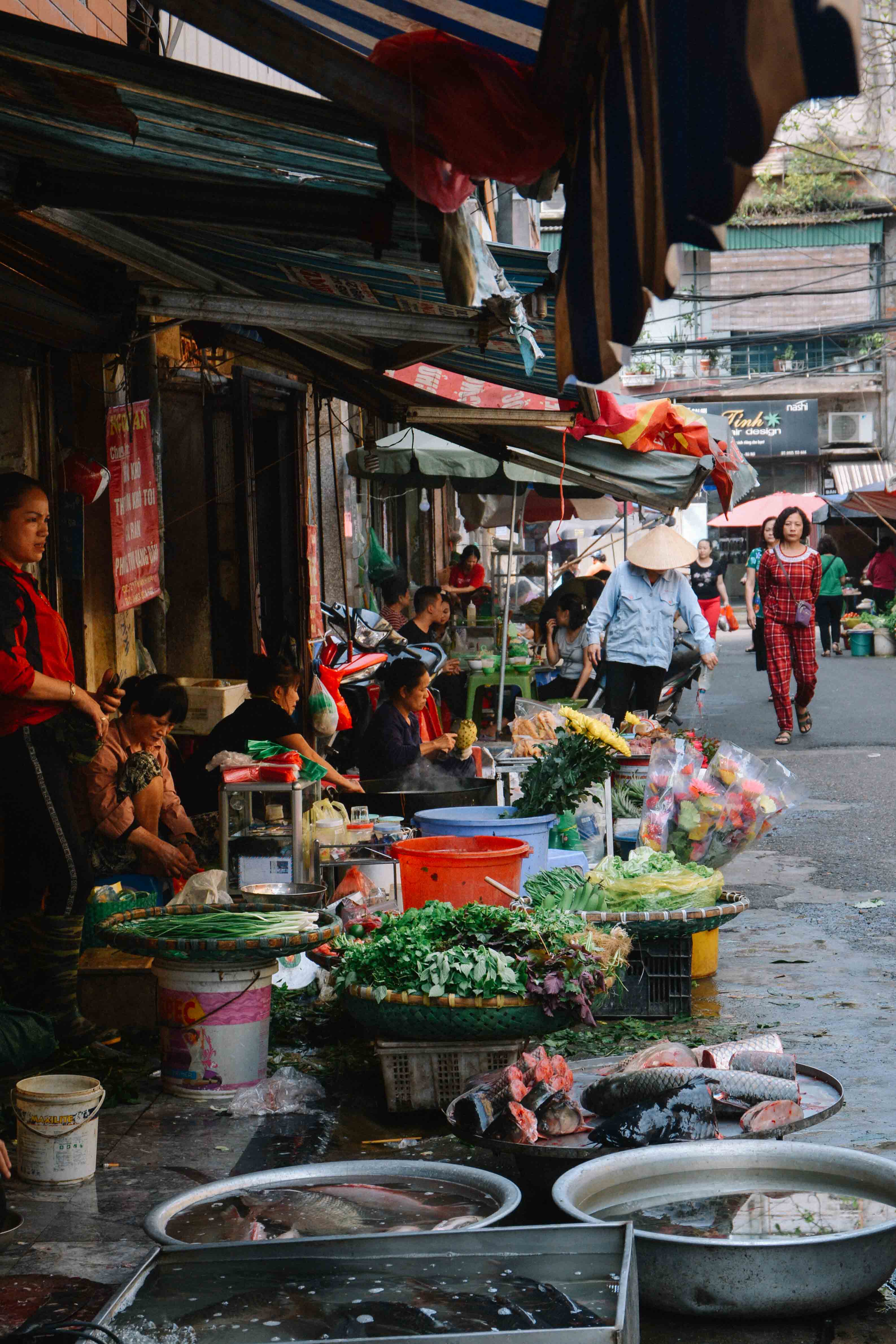 le marché de Hanoi, au Vietnam