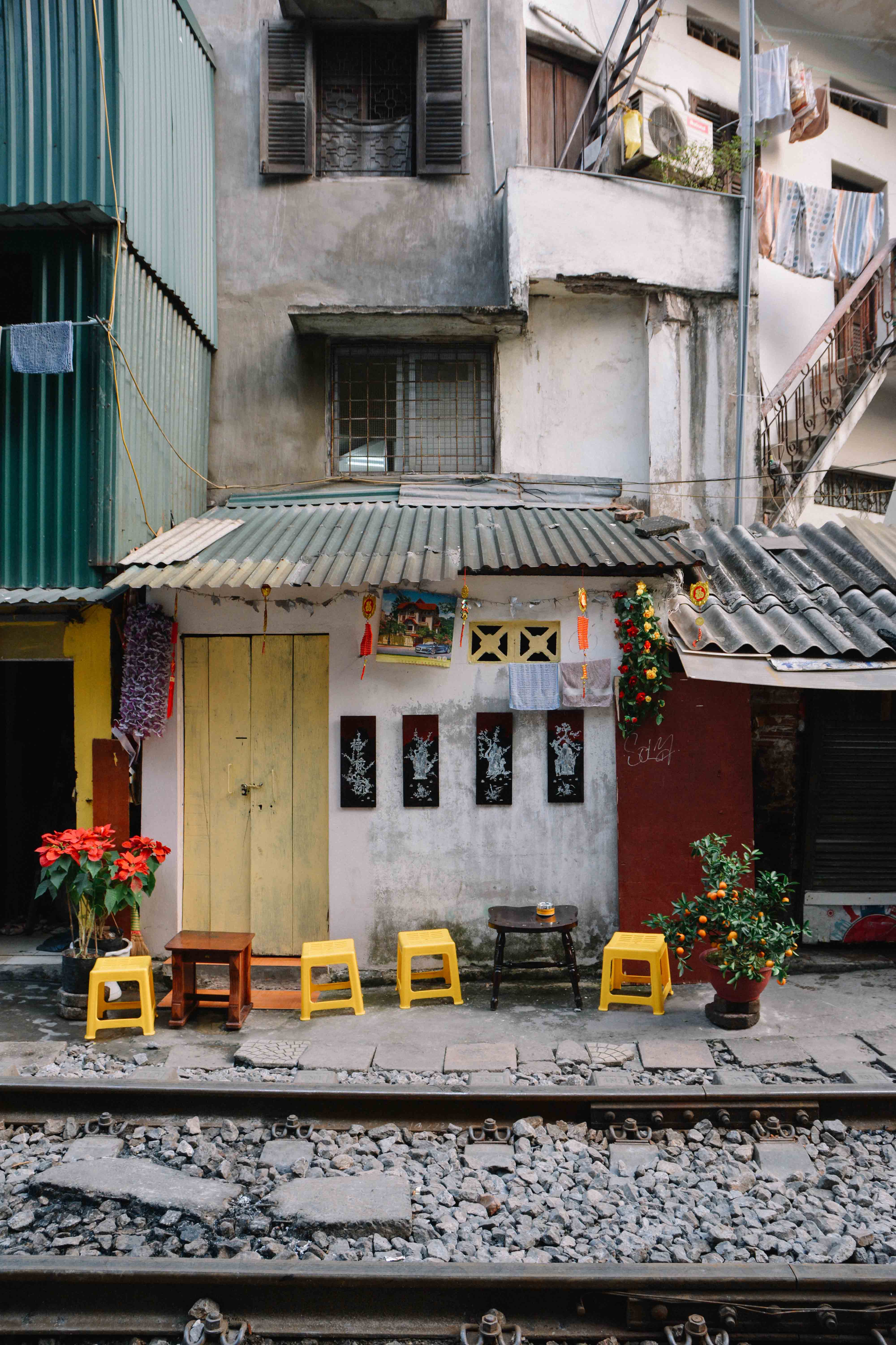 Train Street à Hanoi au Vietnam