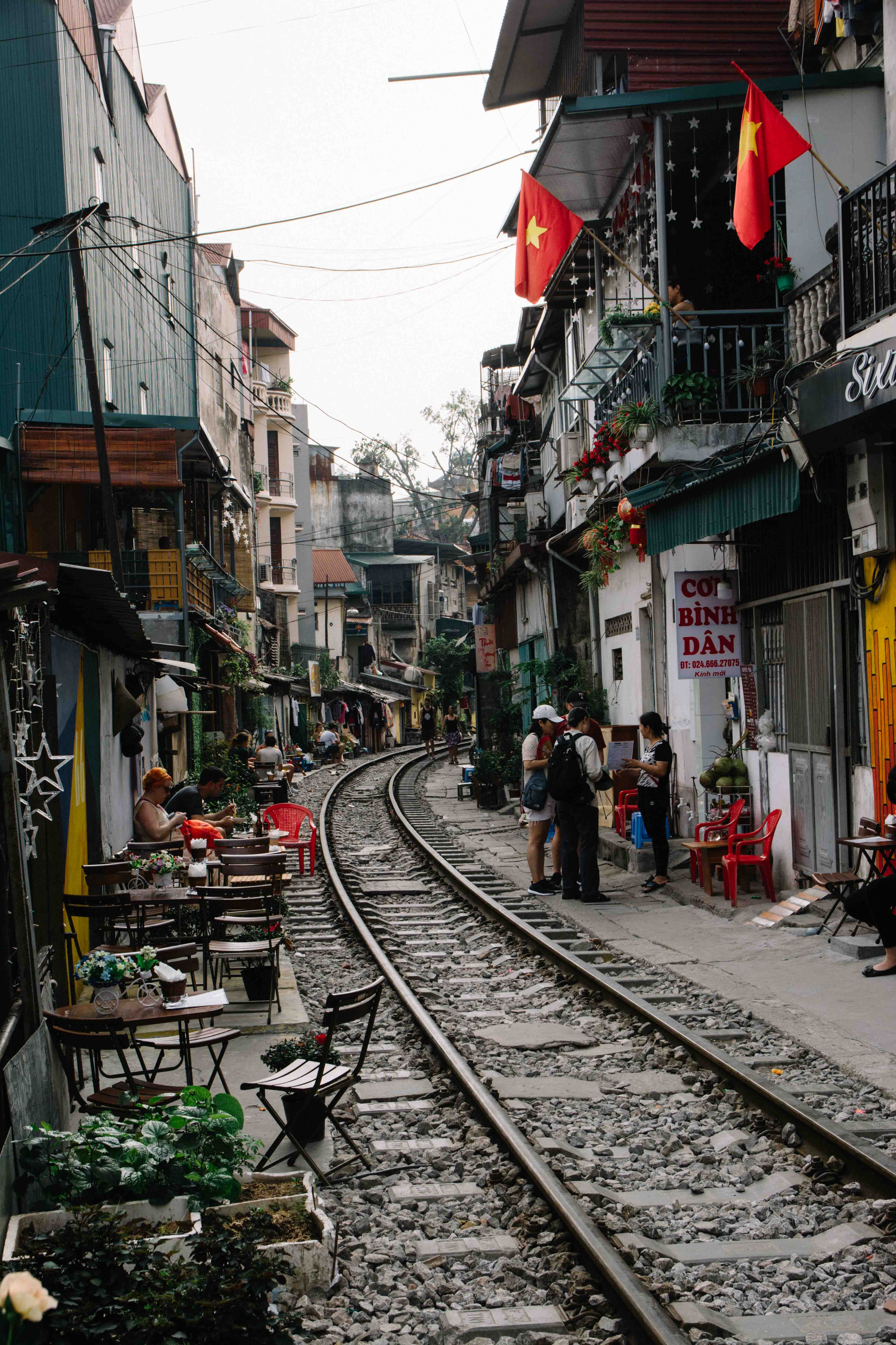 Train Street à Hanoi au Vietnam