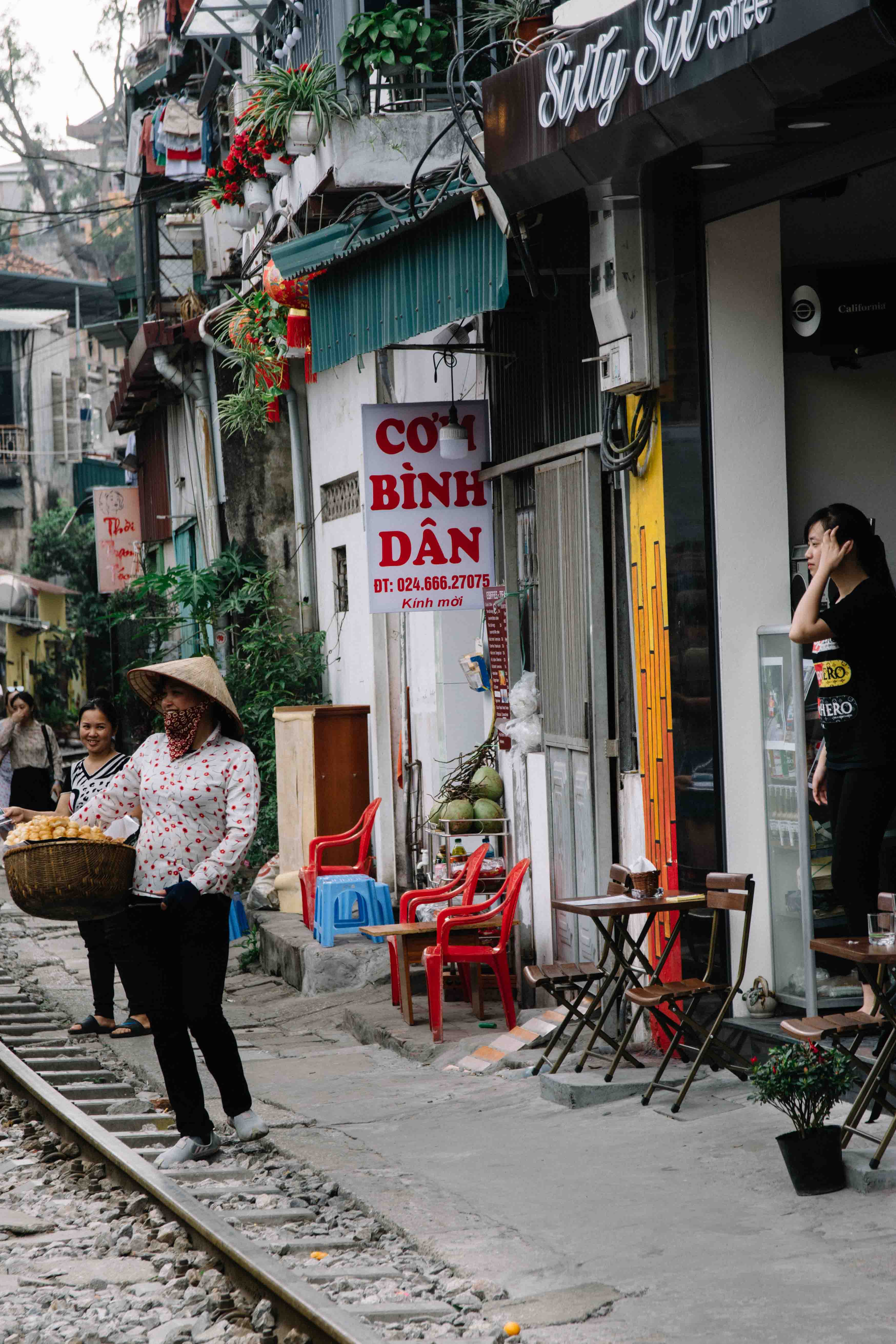 Train Street à Hanoi au Vietnam