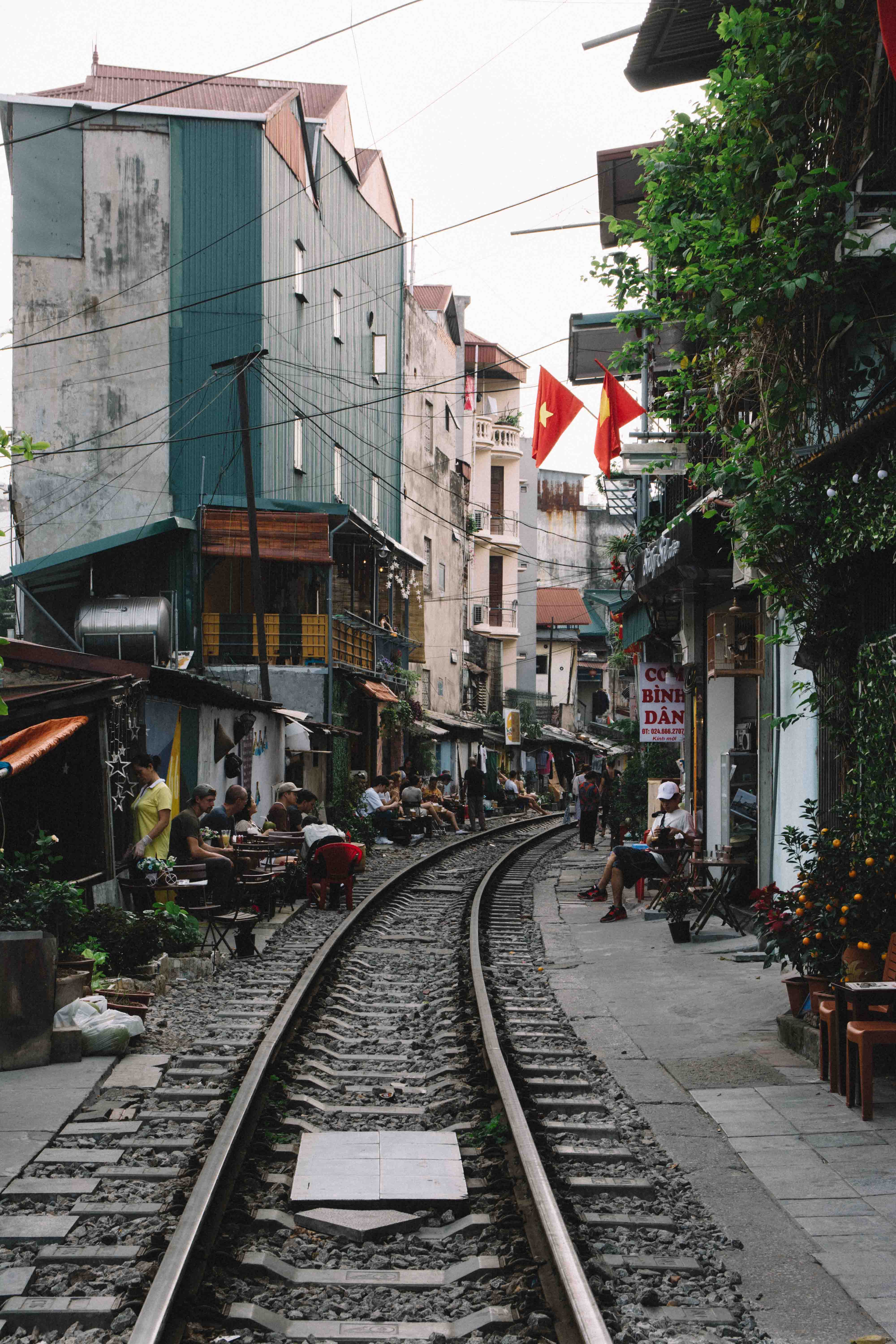 Train Street à Hanoi au Vietnam